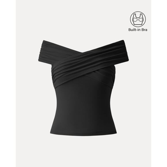 OGL Criss Cross Off Shoulder New Airy Brami Top NWT XS - Picture 1 of 1